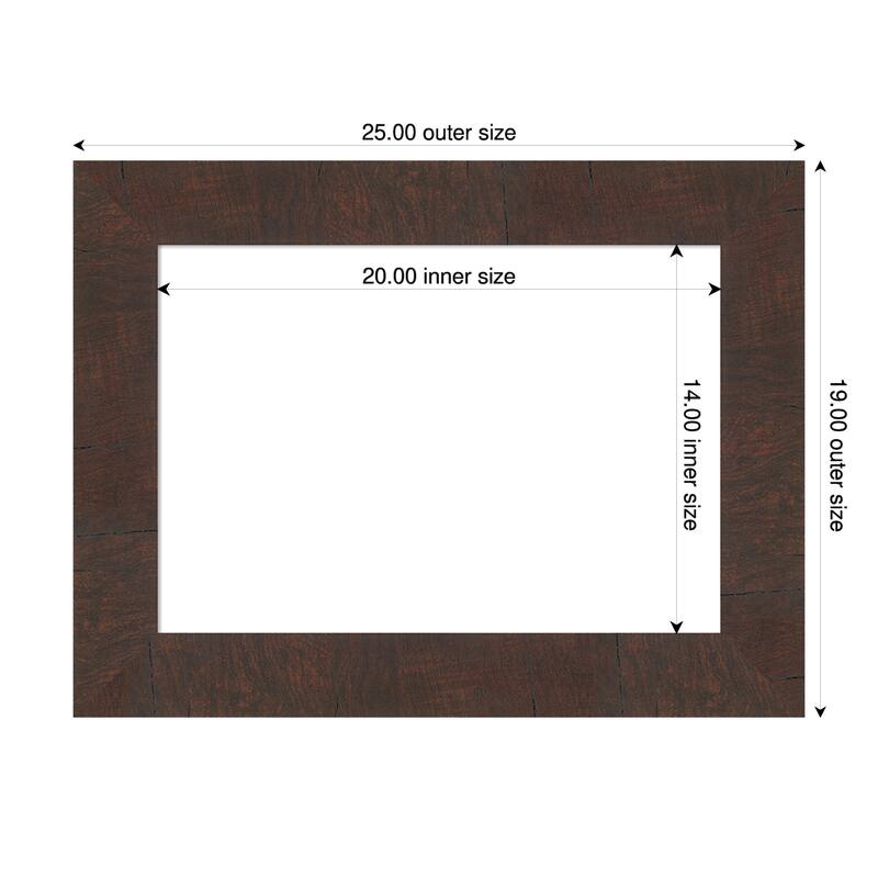 Amanti Art Wildwood Brown Framed Dry Erase Magnetic Board - 25 x 19 in