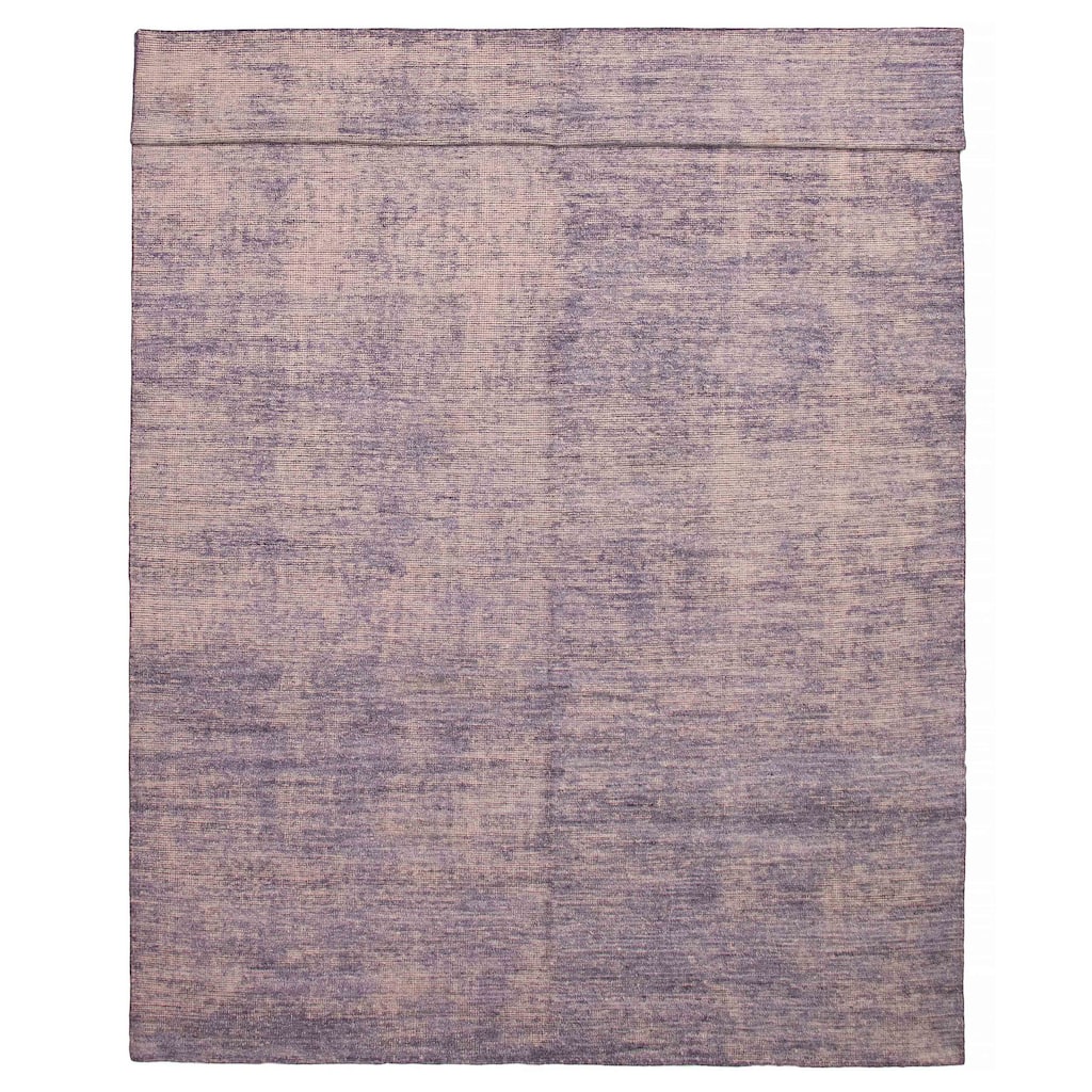 ECARPETGALLERY Hand-knotted Loreto Purple Silk Rug - 9'6 x 14'8