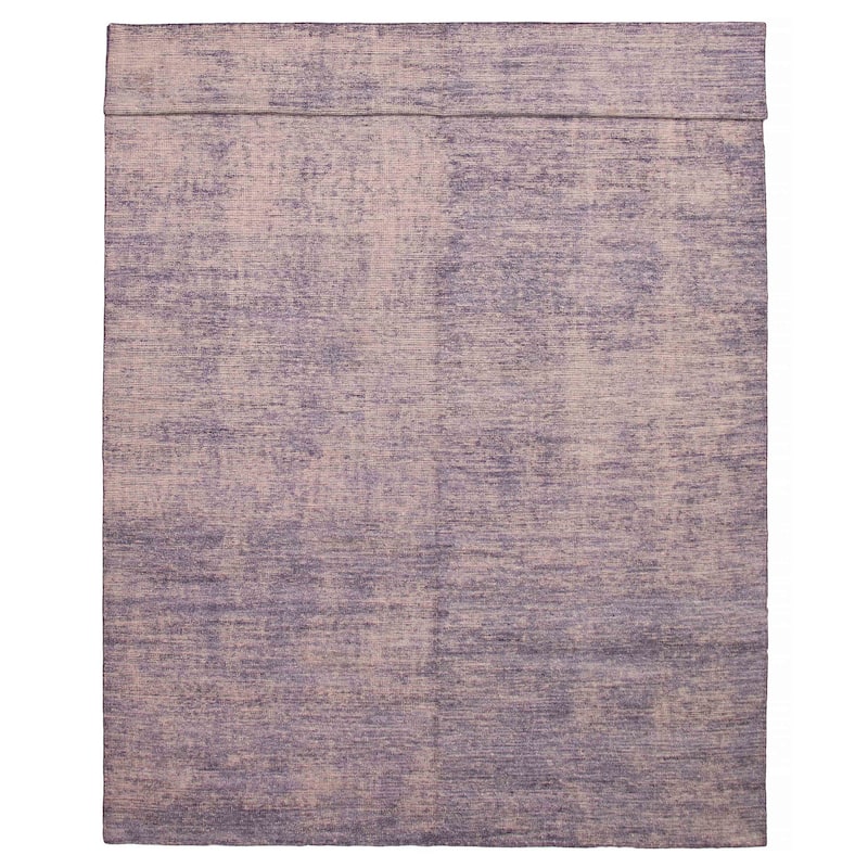 ECARPETGALLERY Hand-knotted Loreto Purple Silk Rug - 9'6 x 14'8 - Purple - 9'6 x 14'8