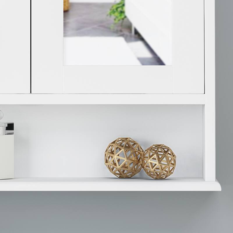 Modern Wall-Mounted Medicine Cabinet with Shelving Space