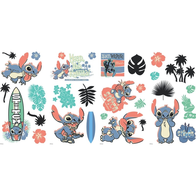 Stitch Surf'S Up Peel and Stick Wall Decals by RoomMates