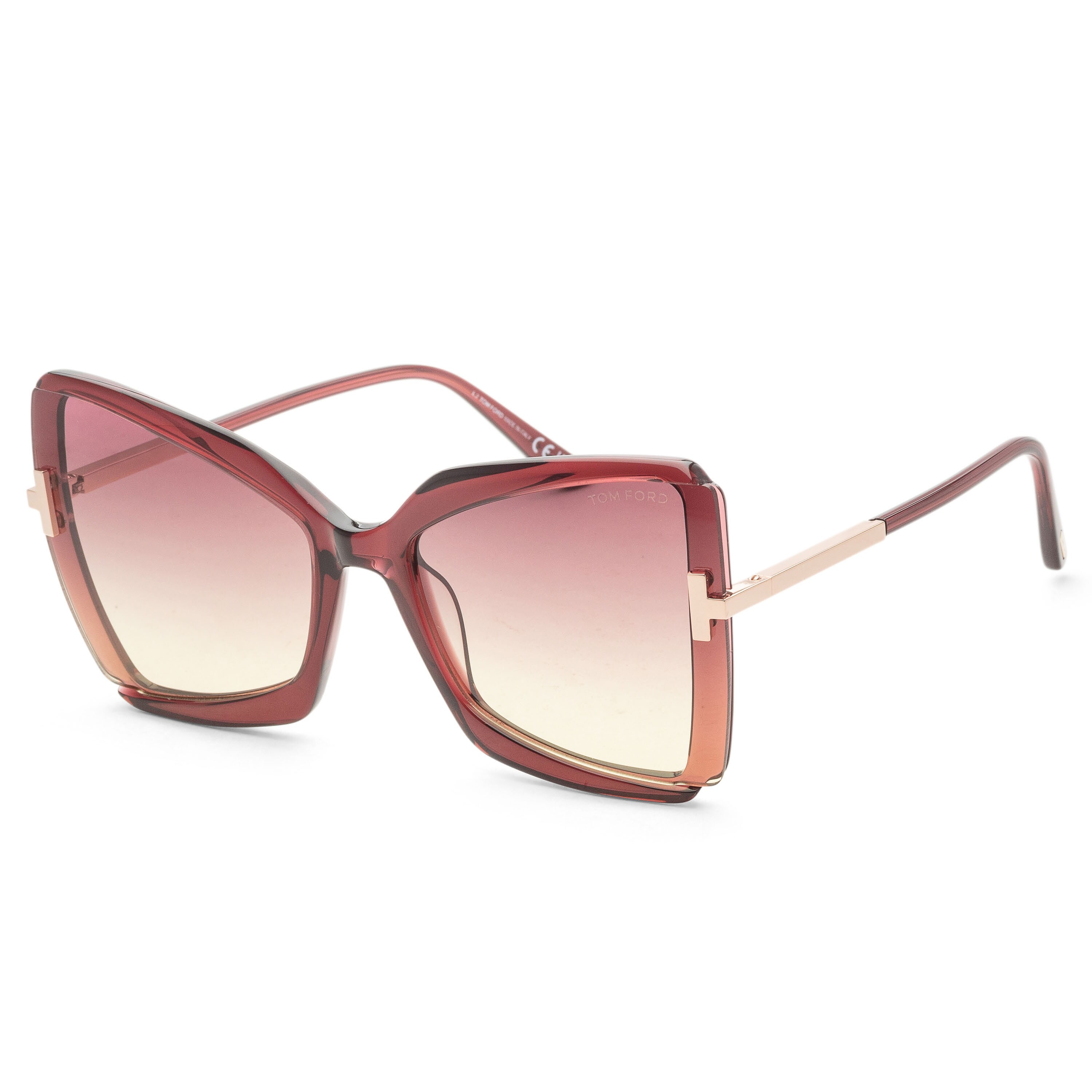 Tom Ford Women's 63mm Shiny Bordeaux Sunglasses FT0766-69T-63