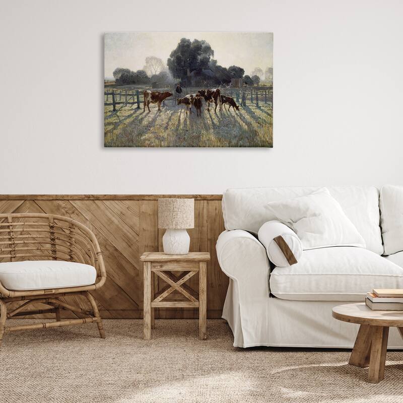 Stupell Elioth Gruner Morning Cows Canvas Wall Art Design By Arlington Prints