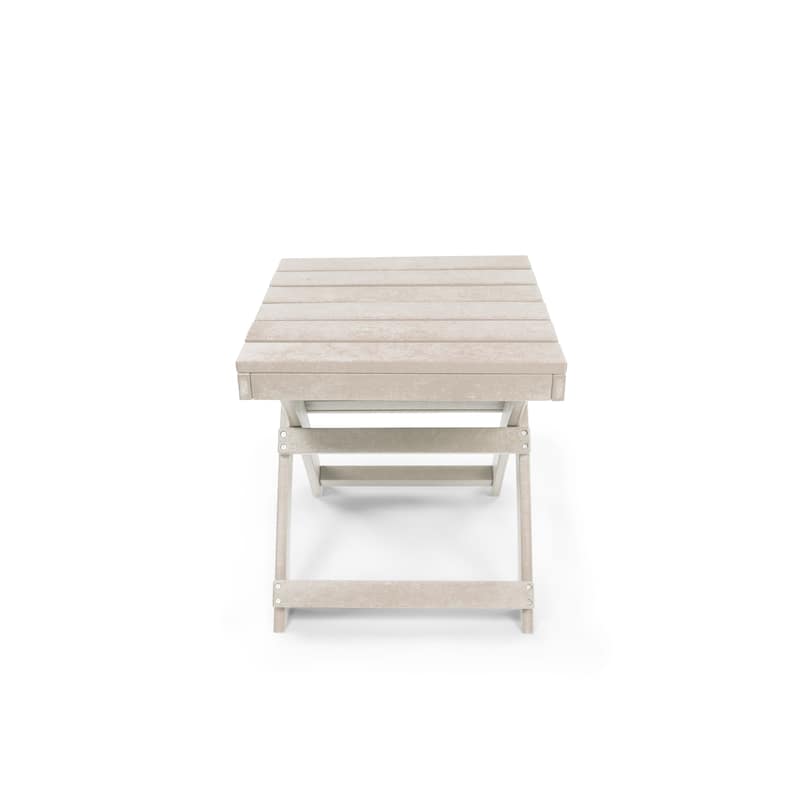 Santorini Fully Assembled All-Weather Recycled HDPE Outdoor Folding Side Table