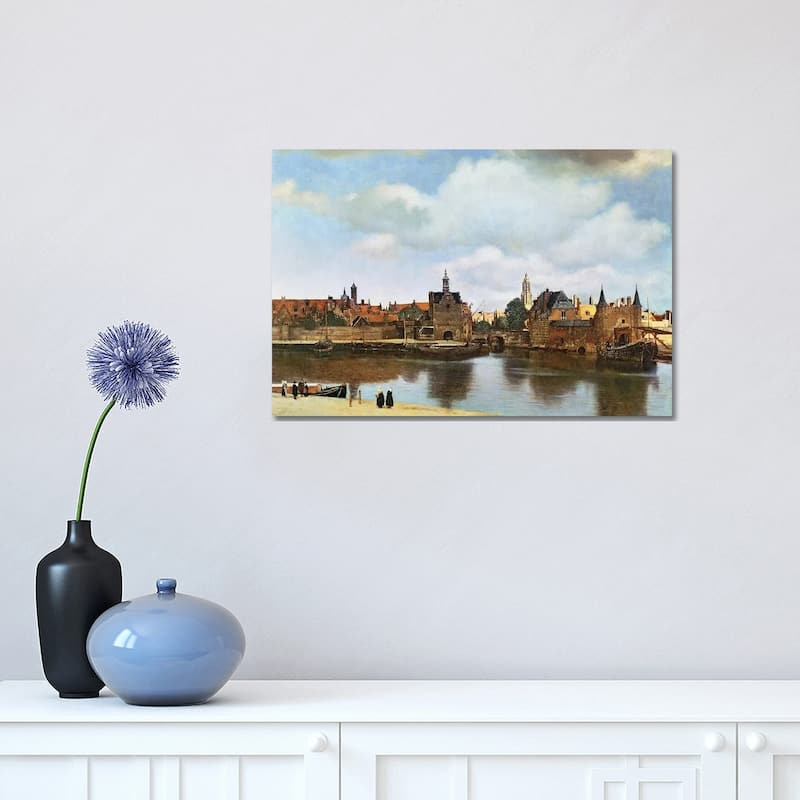 iCanvas "View of Delft, c.1660-61 " by Johannes Vermeer Canvas Print - 12x18x1.5