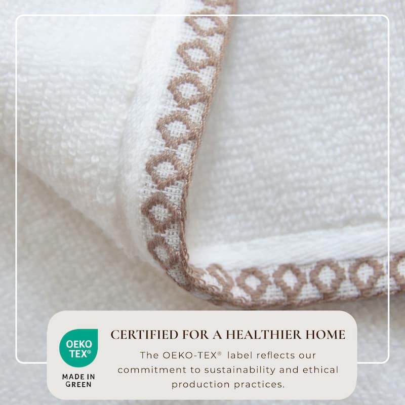 Linery & Co. Quick-Dry Cotton and Decorative Border Towel Set