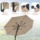 preview thumbnail 18 of 30, AOOLIMICS 11ft. Cantilever Outdoor Solar-lighted LED Aluminum Umbrellas w/Base Stand, Patio Round Offset Market Umbrella
