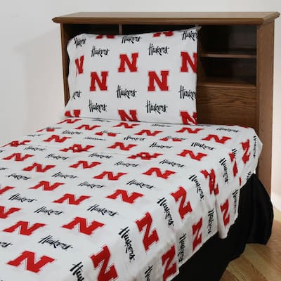 Nebraska Cornhuskers 100% Cotton Bed Sheet Set