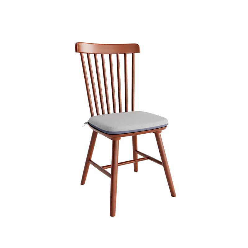 Modern Farmhouse Windsor Solid Wood Dining Chair With Cushion (Set Of 2)