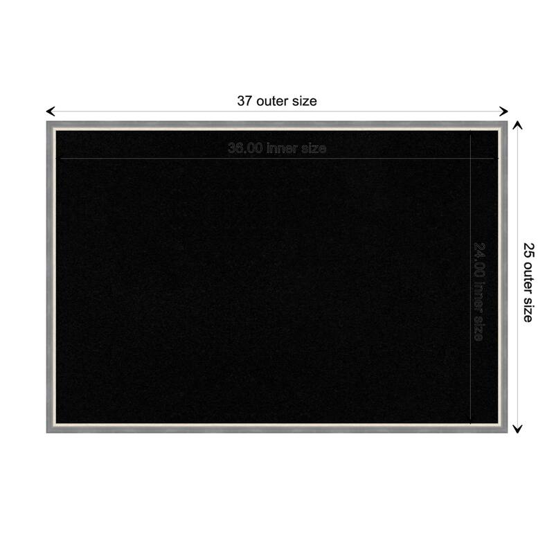 Theo Narrow Wood Framed Black Corkboard Bulletin Board