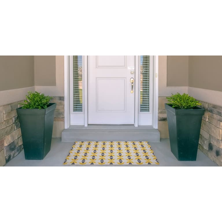 Indoor/Outdoor Water Resistant Boynton Navy & Ivory Washable Area Rug Washable Area Rug - 2' x 3'