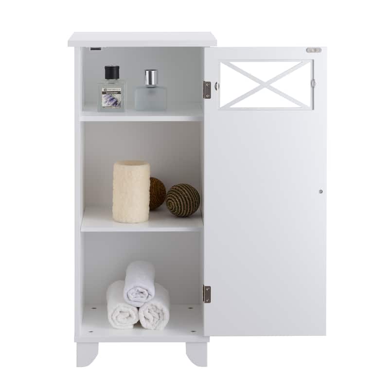 Teamson Home Dawson Freestanding Slim Floor Cabinet - 13"L x 15"W x 32"H