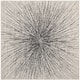 SAFAVIEH Evoke Juli Abstract Boho Burst Rug - 9' x 9' Square - Black/Ivory