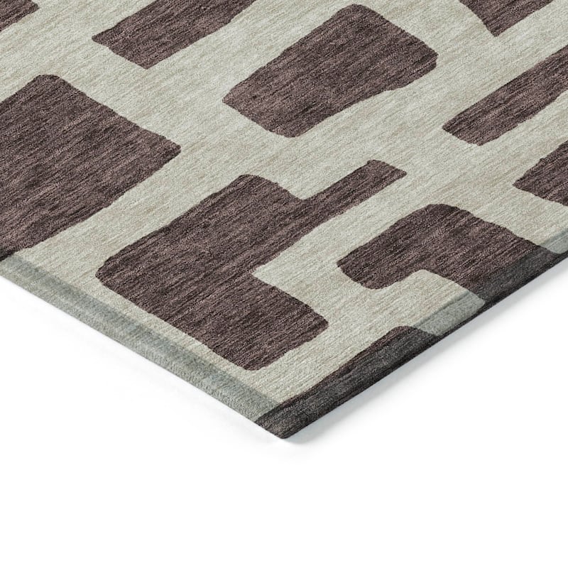Machine Washable Indoor/ Outdoor Chantille Contemporary Geo Rug