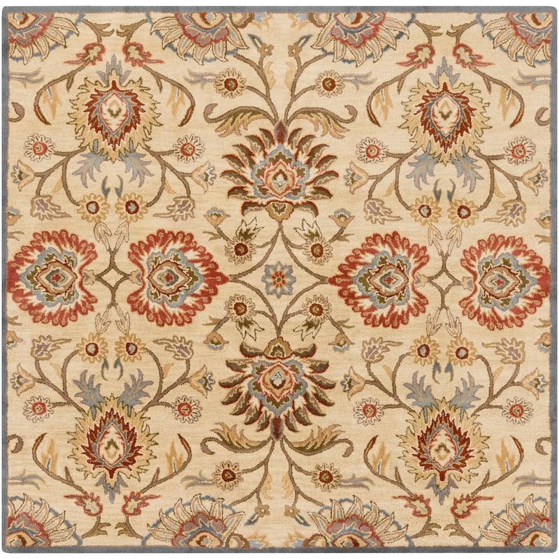Patchway Handmade Classic Floral Wool Area Rug