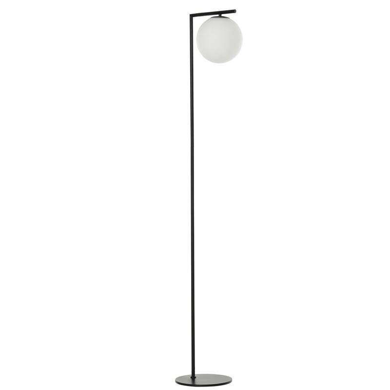 HOMCOM Metal Floor Lamp, Standing Light with Adjustable Lampshade for Living Room, Bedroom, Office
