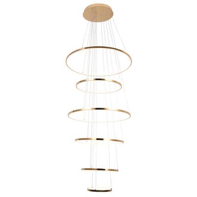 Gold Metal LED Chandelier With White Diffuser