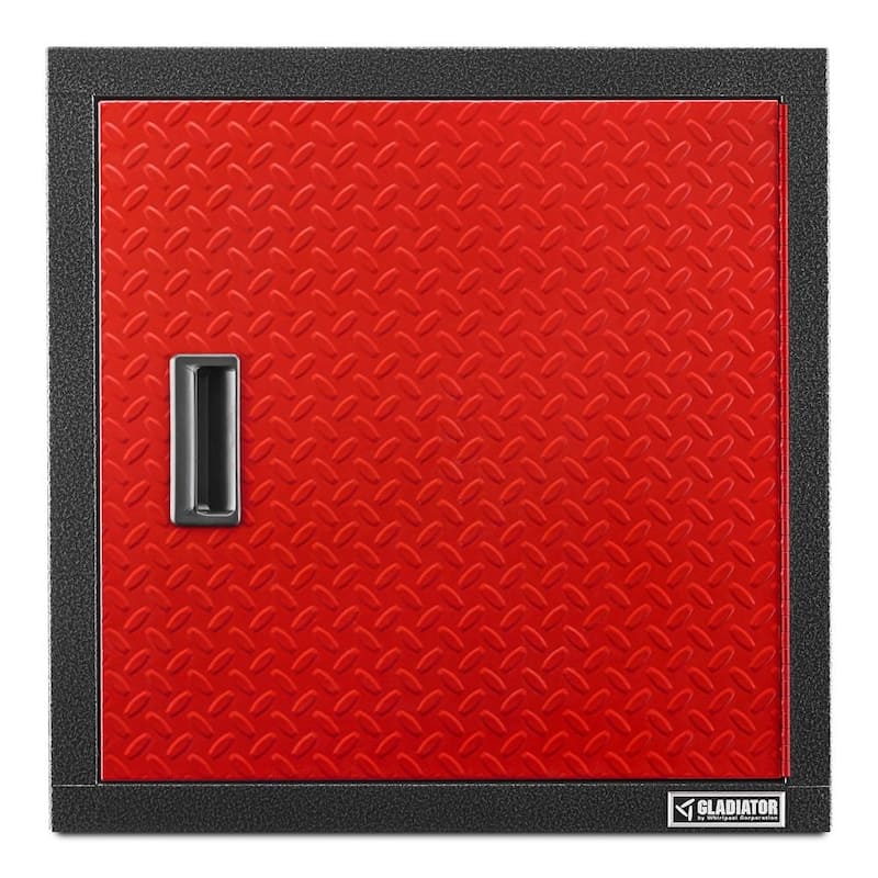 Gladiator GarageWorks, Premier Wall GearBox - 24" w x 24" H x 12" D - Hammered-Granite/Red Tread