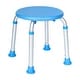 preview thumbnail 30 of 40, Tool-Free 300 Lb. Capacity, Adjustable White Bath & Shower Stool - 14.25"D x 14.25"W x 14" - 20.75"H Blue
