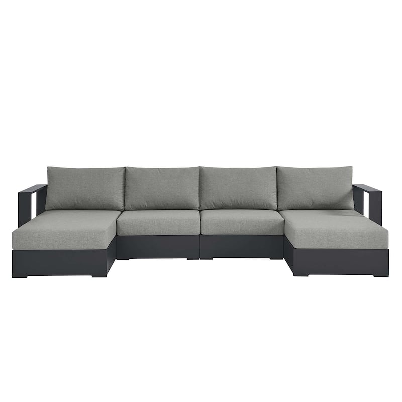 Tahoe Patio Aluminum 4-Piece Sectional Sofa Set