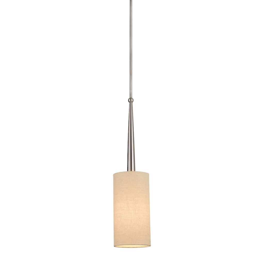 Allure 6-inch Wide 1-Light Pendant in Brushed Nickel - 6in W x 6in D x 25.75in H