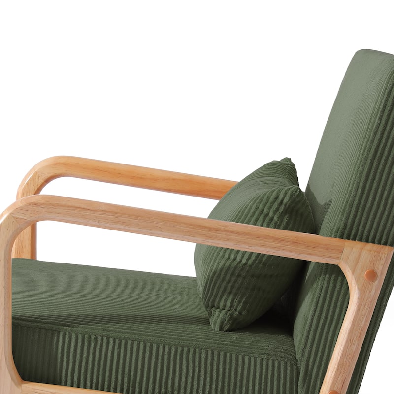 Set of 2 Mid-Century Upholstered Accent Chair with Cushion