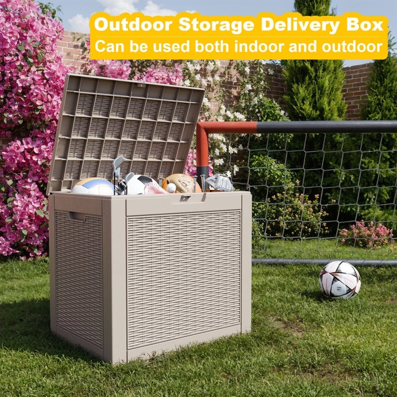 Outdoor Patio Storage Resin Lockable Deck Box - Picture 84 of 100
