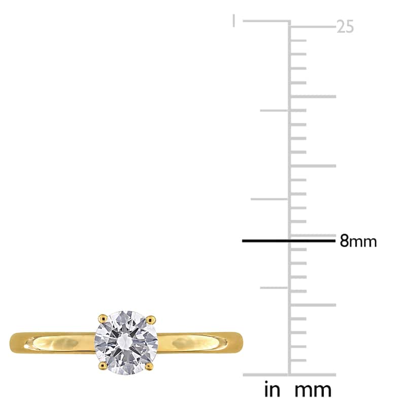 1/2ct TW Lab-Grown Diamond Solitaire Engagement Ring in 14k Yellow Gold