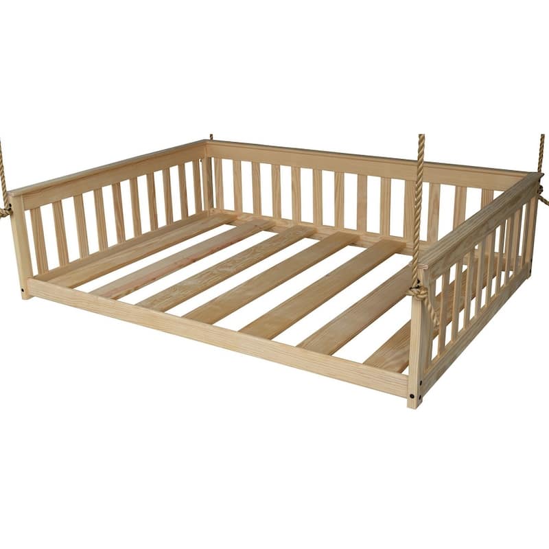 Pine Full Mission Hanging Daybed with Rope