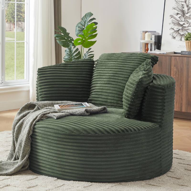 Modern Compressible Lounge Chair - Cushioned Backrest