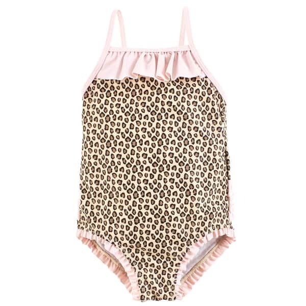 slide 1 of 1, Hudson Baby Girls Toddler Swimsuit, Leopard 2T - Leopard Toddler