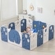 preview thumbnail 3 of 11, YUKOOL Foldable Baby Playpen - Portable, Educational, and Safe Play Yard – 14 Panels Blue