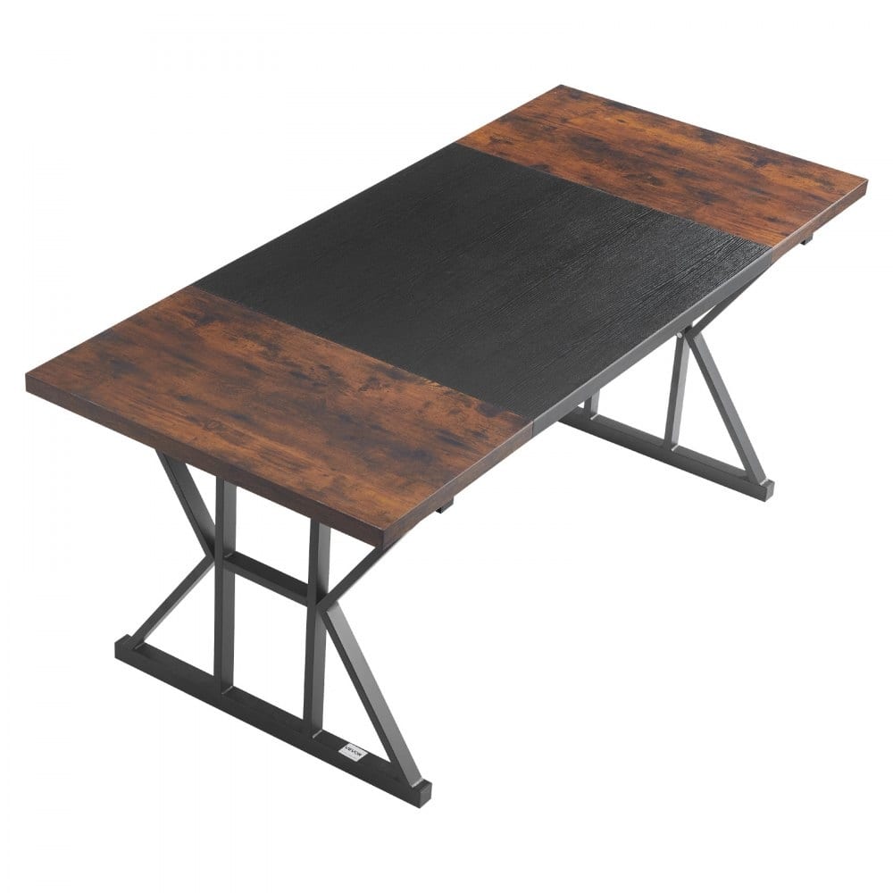 Modern Computer Desk with Sturdy Particleboard Top and Steel Frame for Home Office Workstation