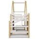 preview thumbnail 1 of 4, White Storage Staircase House Bunk Bed with 2 Blackboards, Twin Bed Frame