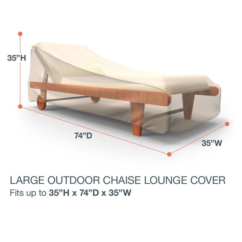 Budge Sedona Tan Patio Chaise Lounge Cover Multiple Sizes