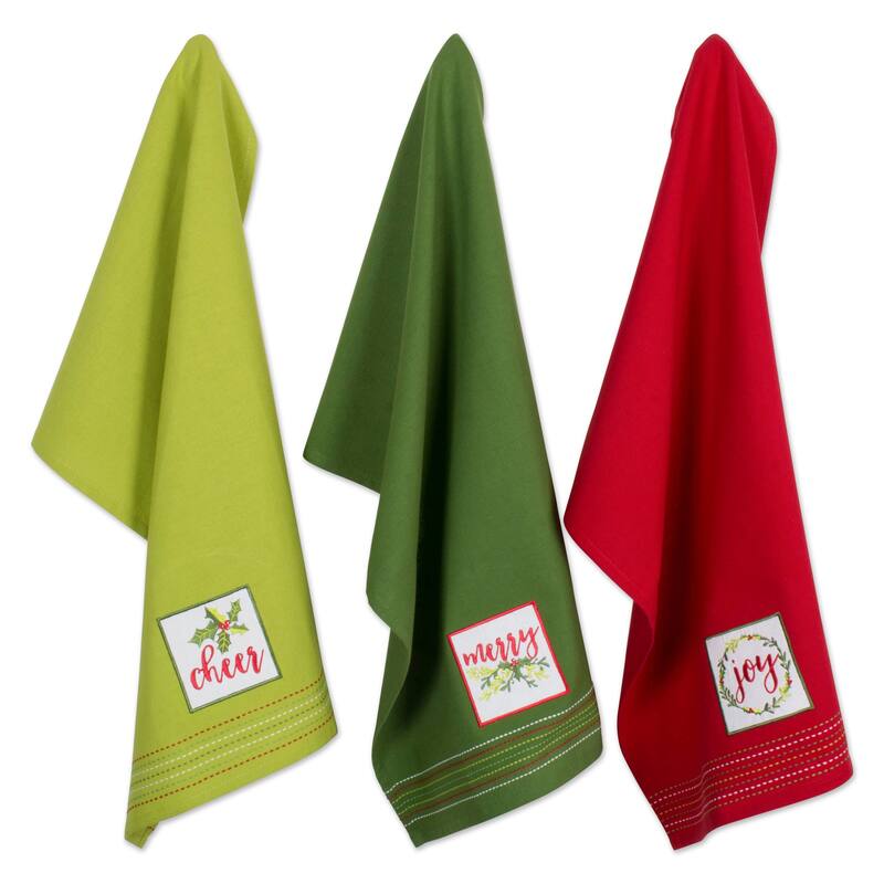 DII Assorted Christmas Printed Dishtowel