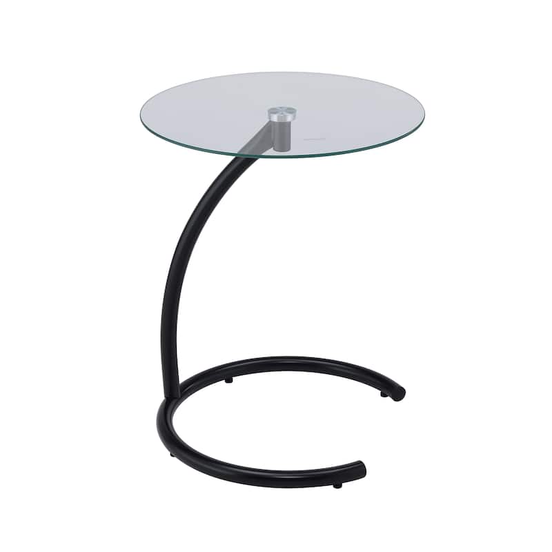 Accent Side End Table, Metal/Glass