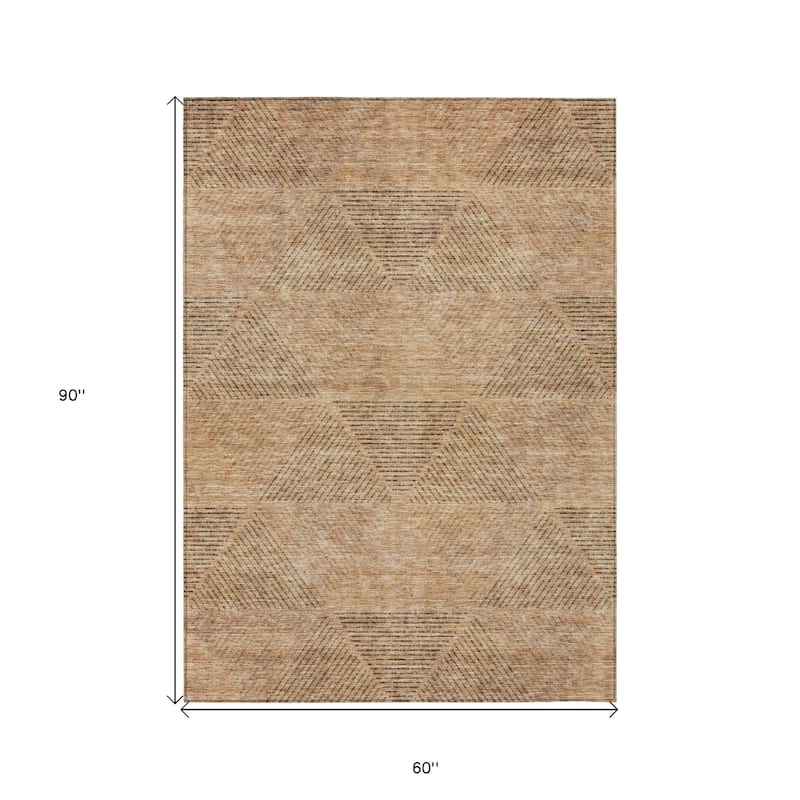 HomeRoots Geometric Transitional Rectangle Outdoor Rug