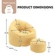 preview thumbnail 18 of 37, Microfiber Upholstered High Density Memory Foam Round Lazy Bean Bag Sofa Chair with Ottoman