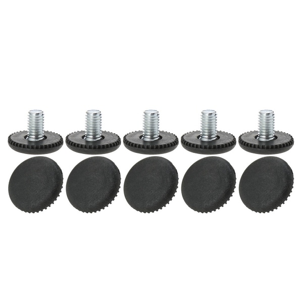 M8 x 12 x 25mm Leveling Feet Adjustable Leveler Floor Protector for Home Apartment Desk Table Leg 10pcs
