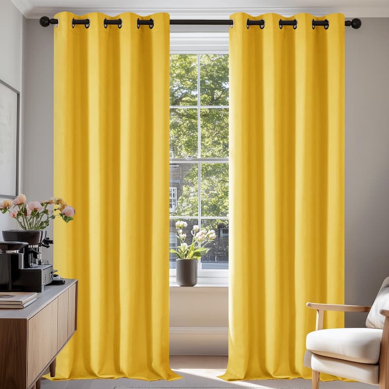 Deconovo Grommet 52 Width Curtains (2 Panel)