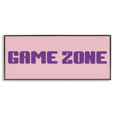 Stupell Game Zone Purple & Pink Framed Giclee Art Design By Yass Naffas Designs