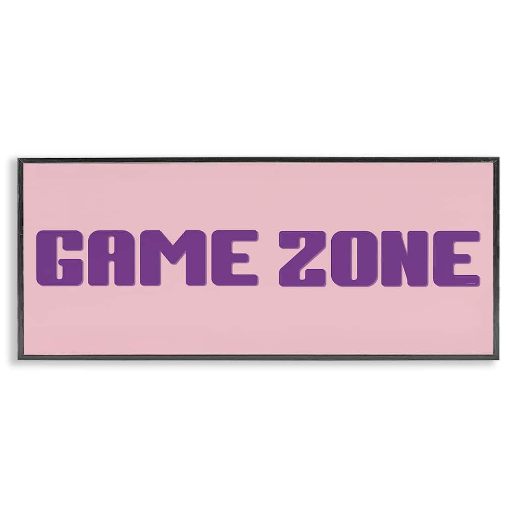 Stupell Game Zone Purple & Pink Framed Giclee Art Design By Yass Naffas Designs