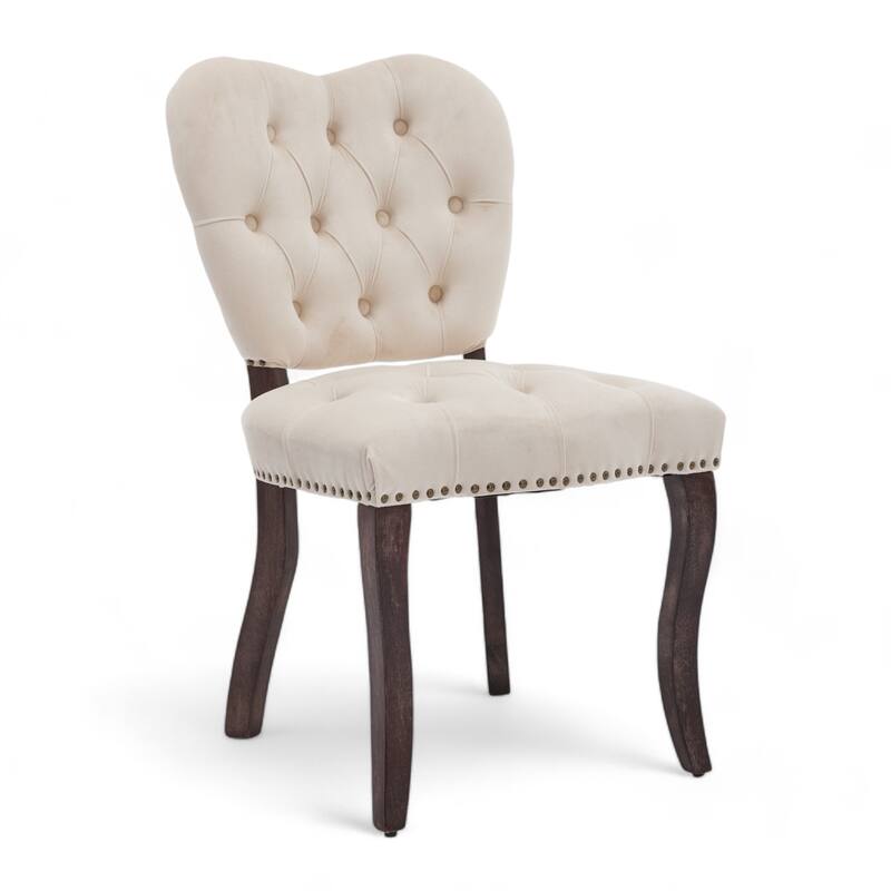 KISRAIS Tufted Velvet Dining Chairs (Set of 2)