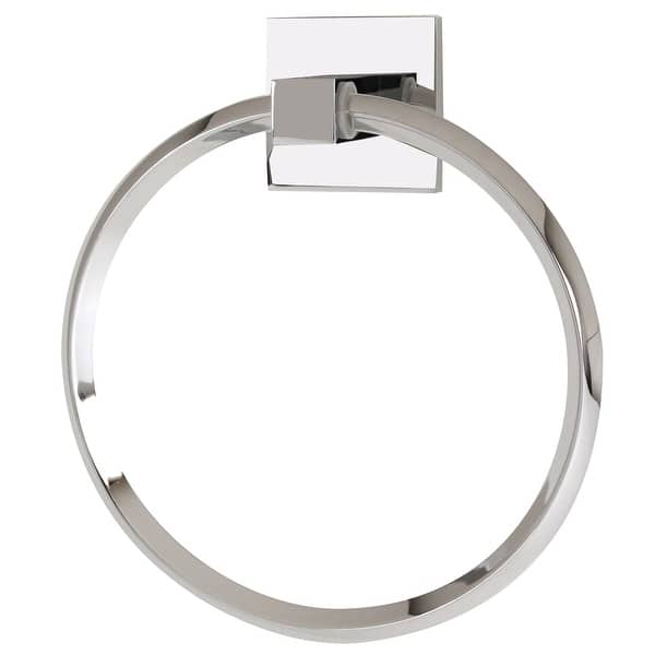 slide 2 of 6, Alno Contemporary II 6 Inch Wall Mounted Towel Ring Polished Chrome