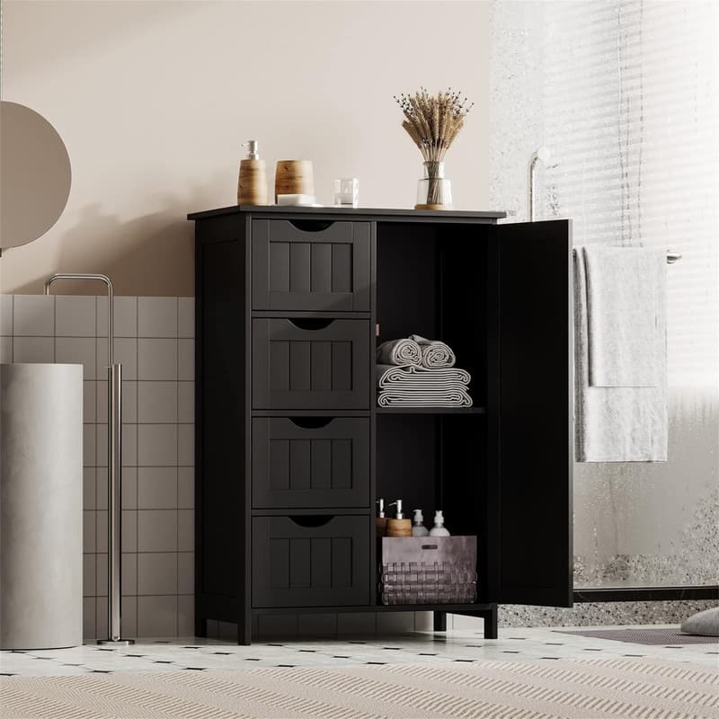 Bathroom Floor Cabinet - 11.8"D x 21.7"W x 32.5"H