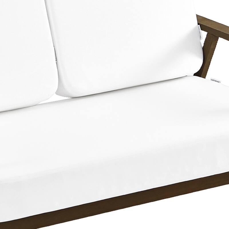 Modern Wood Outdoor Patio Sofa Loveseat with Cushion