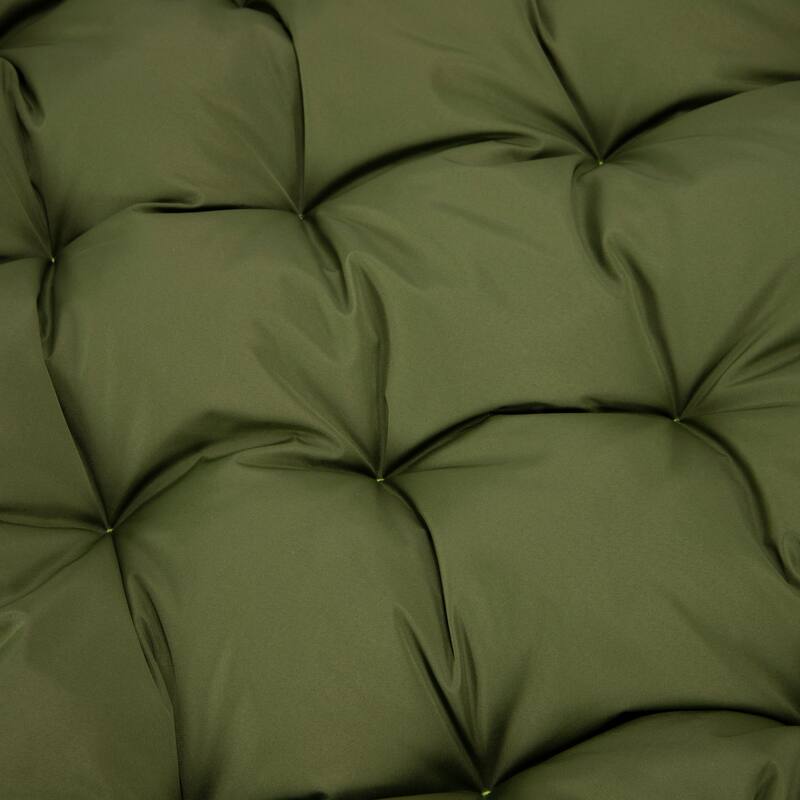 Egg Swing Chair Cushion Durable Weather Resistant Polyester Fits 2 People by LeisureMod