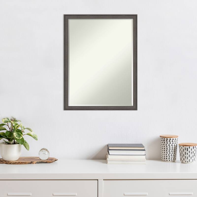 Florence Half-Inch-Bevel Framed Wall Mirror - Glass Size 18x24