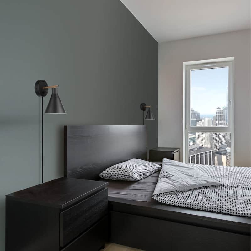 James Allan 10" Tall Wall Sconce with Metal Shade